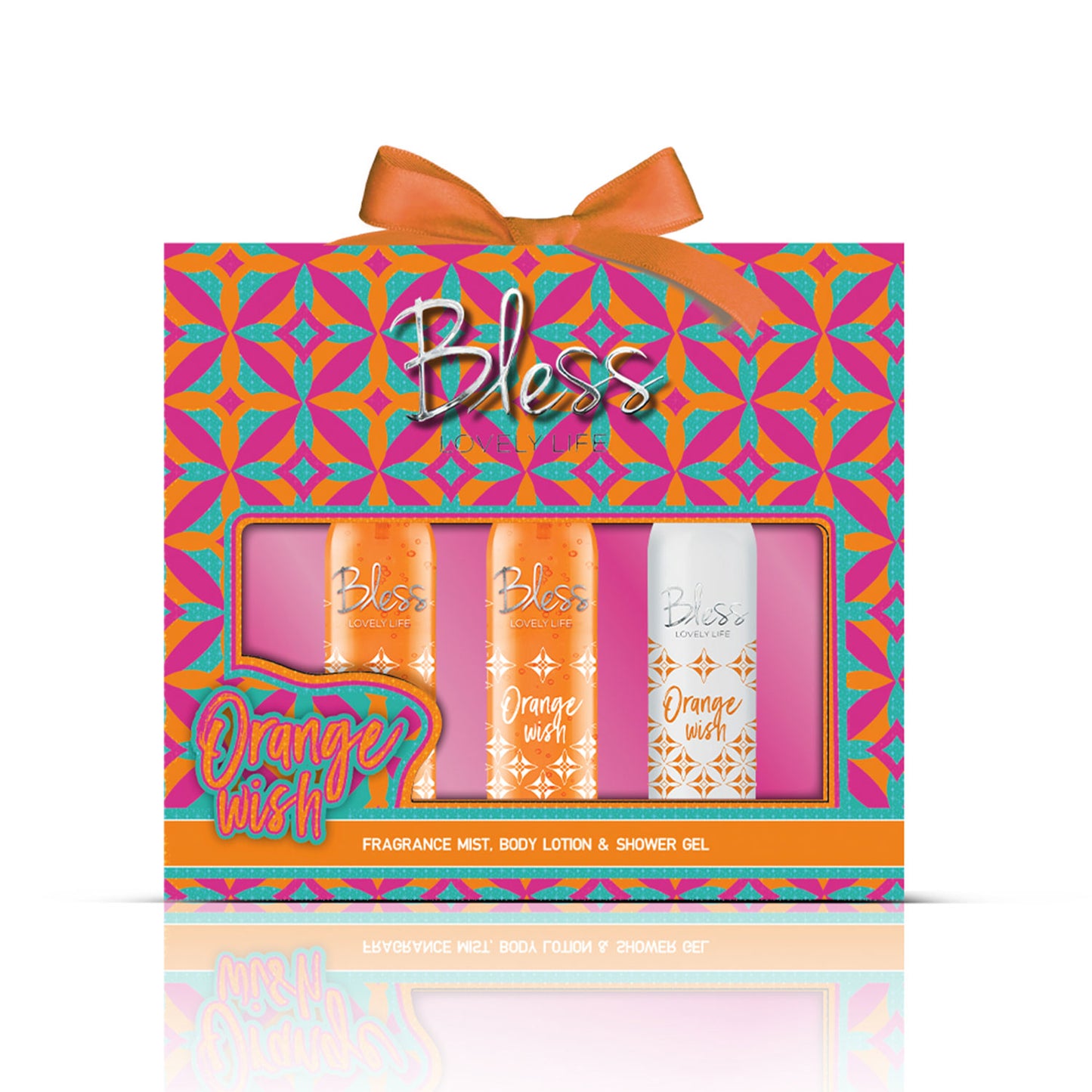 TRIO BODY SPLASH 125 ML + SHOWER GEL 120 ML + BODY LOTION 110 GR ORANGE WISH