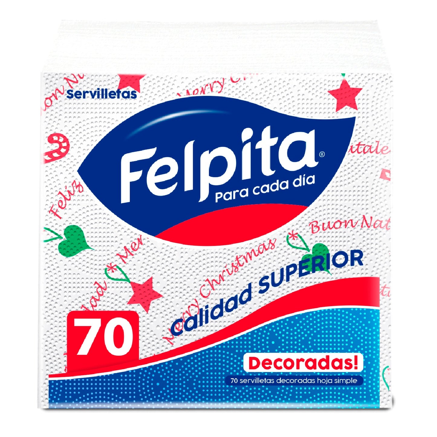 SERVILLETA NAVIDAD FELPITA X 70UNI