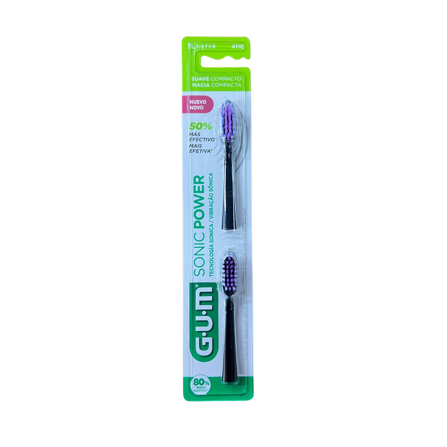GUM CABEZAL DE REPUESTO CEPILLO SONIC POWER - 2 UNIDADES