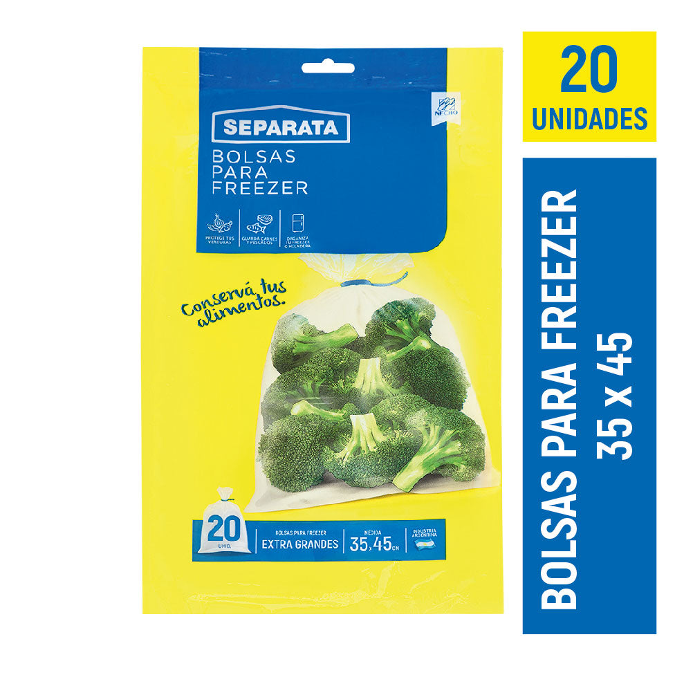 BOLSAS PARA FREZZER 35X45 20 UND