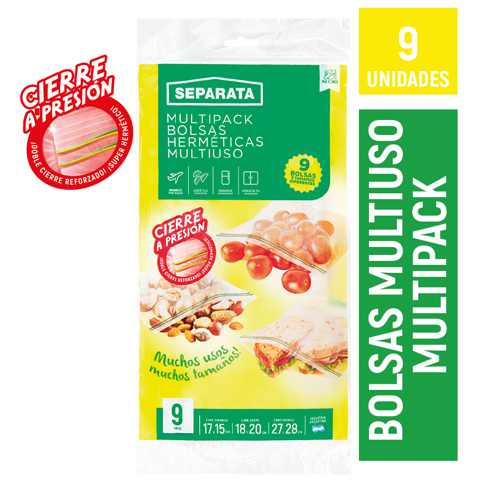 BOLSAS MULTIPACK C/A PRESION X 9UN