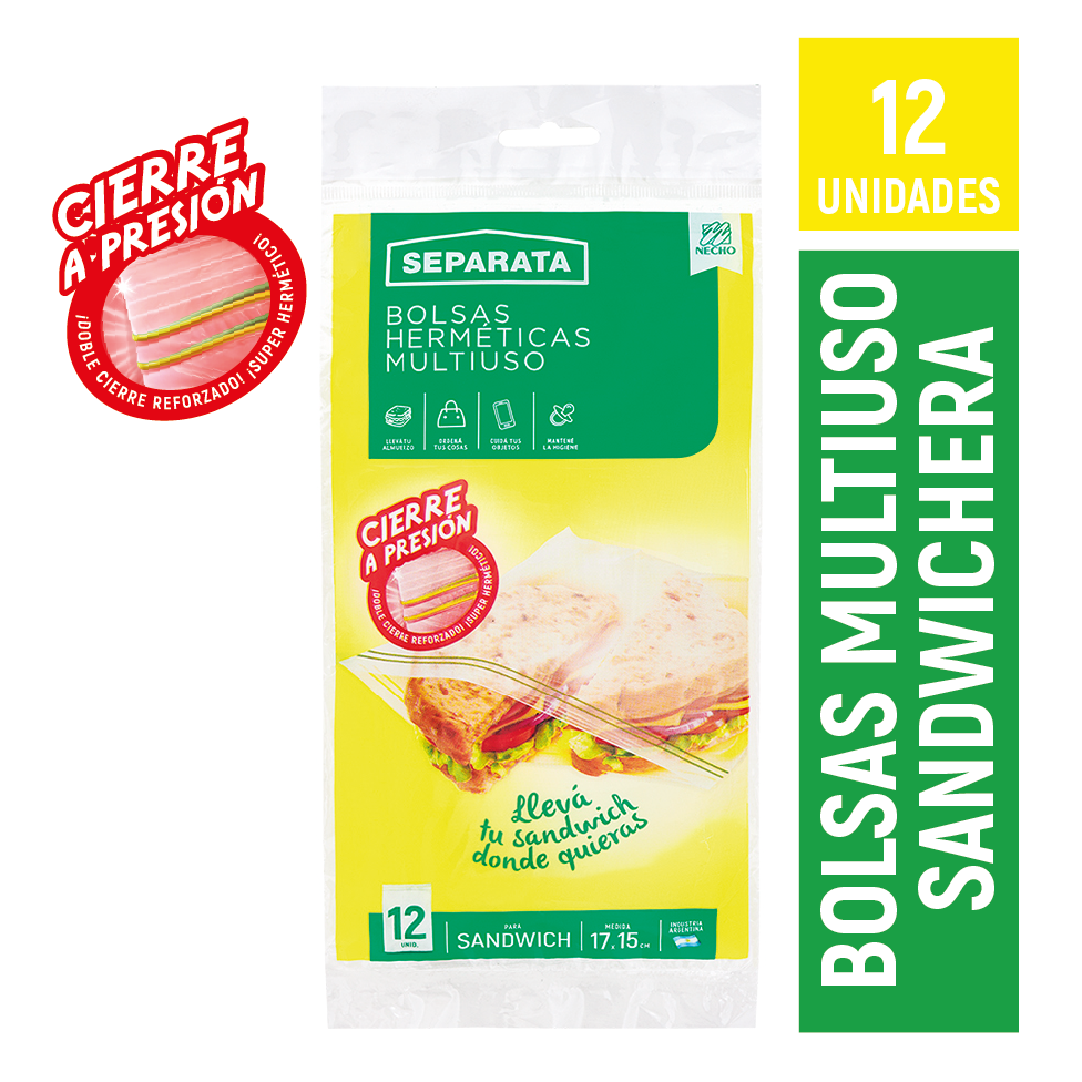 BOLSAS MULTIUSOS CIERRE A PRESIÓN 12 17X15
