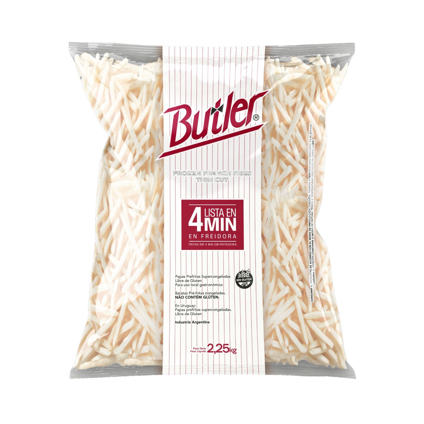 PAPAS CONGELADAS CORTE FINO BUTLER 7x7 2,25KG
