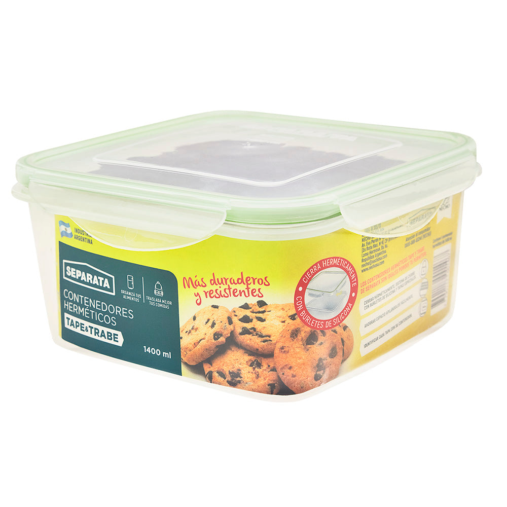 TAPE Y TRABE CONTENEDOR DE PLASTICO 1400ML SEPARATA