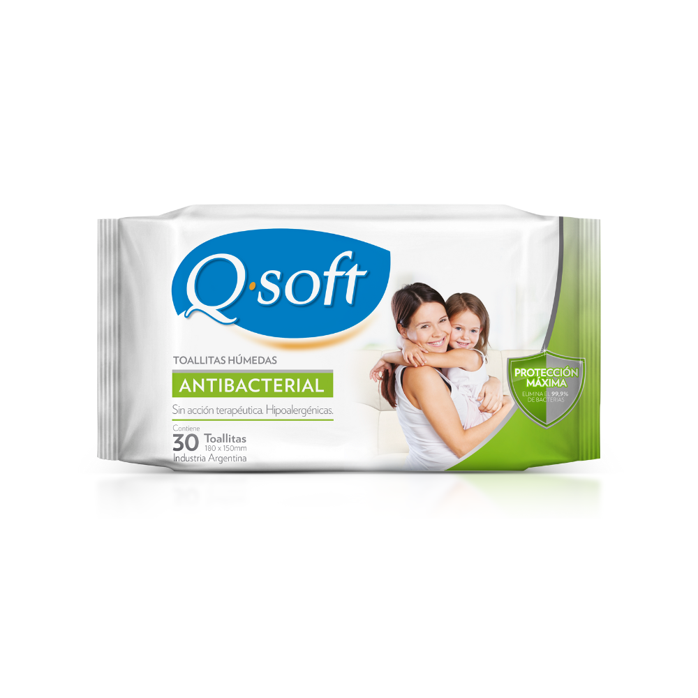 TOALLITAS ANTI-BACTERIALES QSOFT 30UND