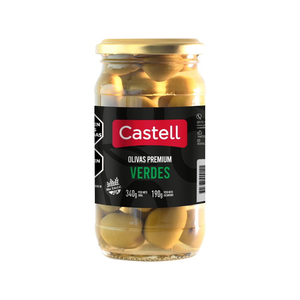ACEITUNAS VERDES RELLENAS PREMIUM 185 G