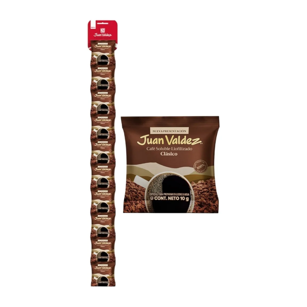 CAFÉ SOLUBLE LIOFILIZADO 10 SACHETS X 10GR