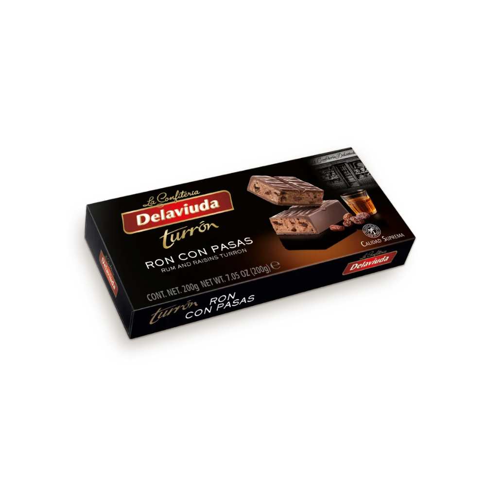 TURRÓN RON CON PASAS