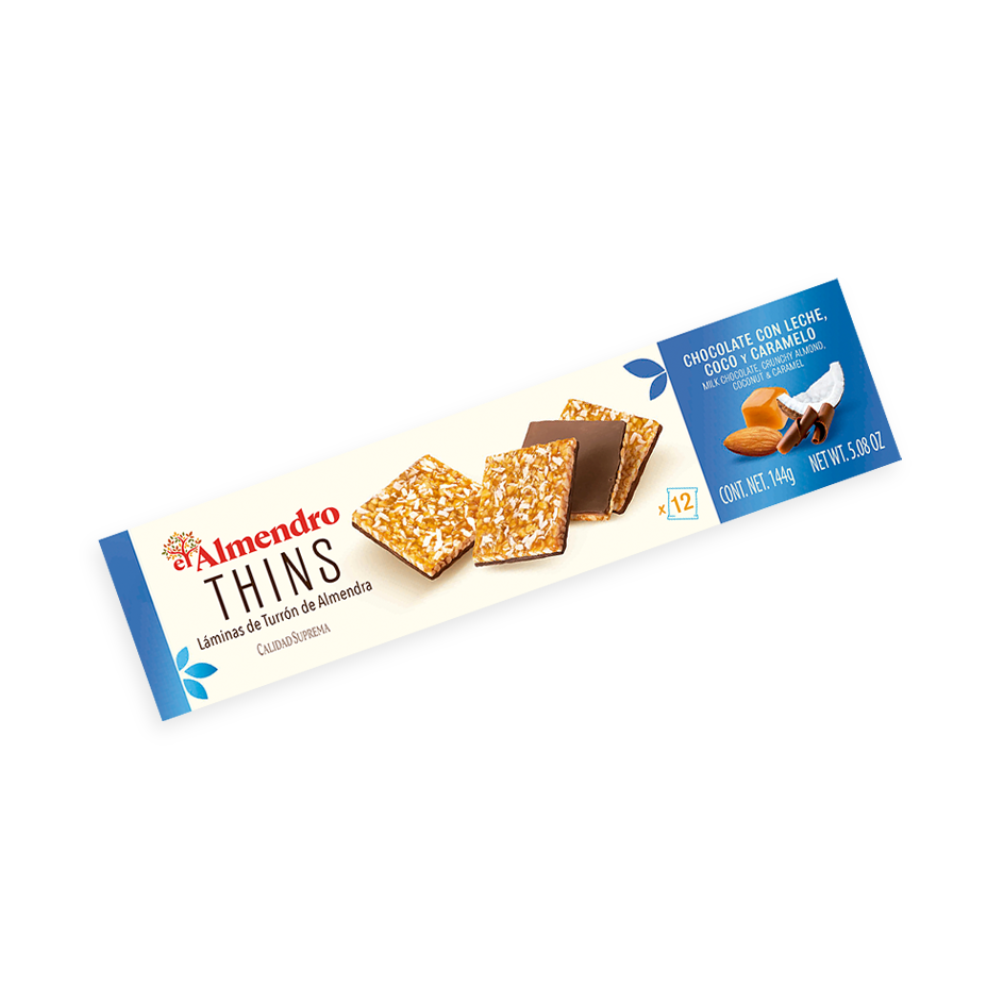 THINS CHOCO LECHE Y COCO 144G