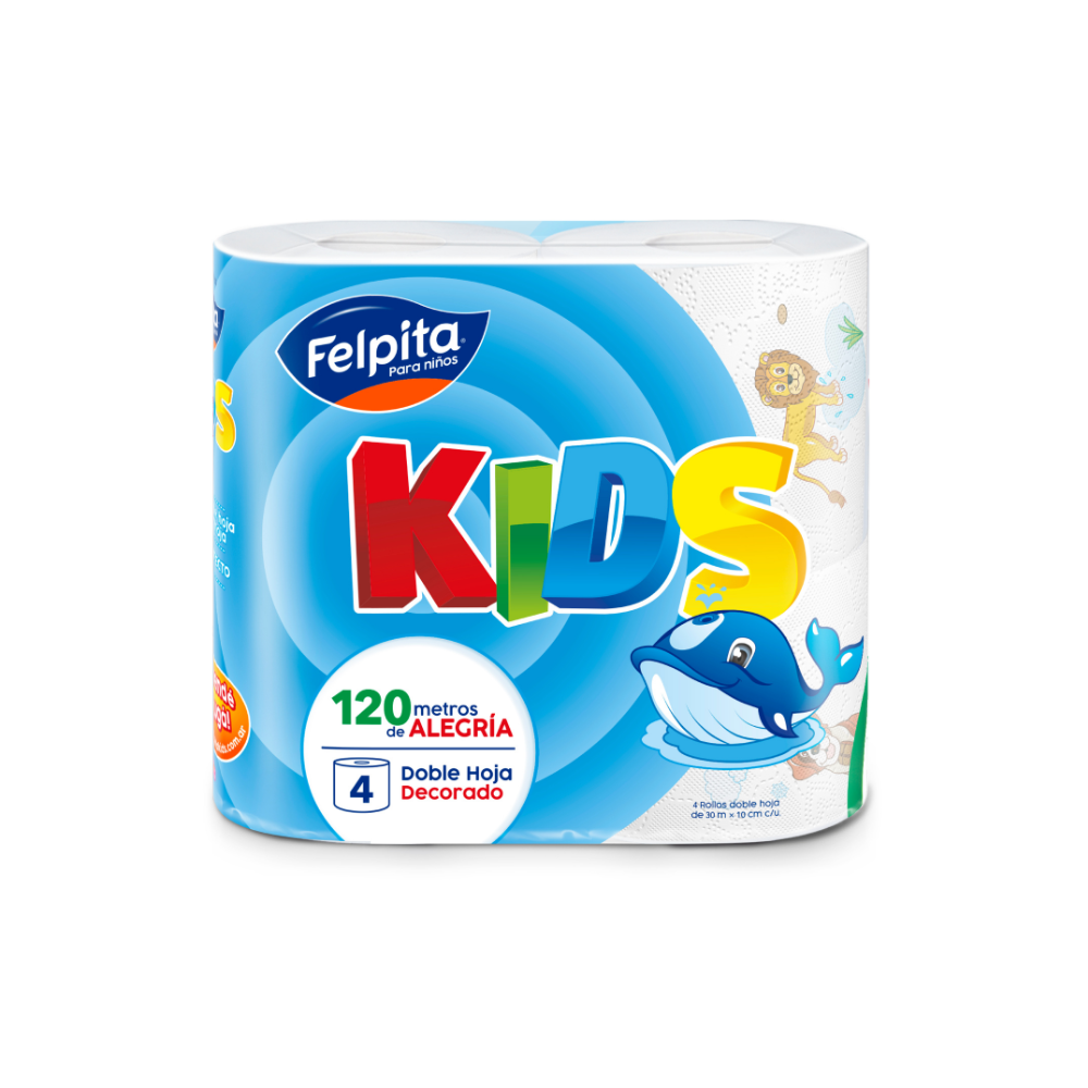 PAPEL HIGIÉNICO X 4 KIDS 30M