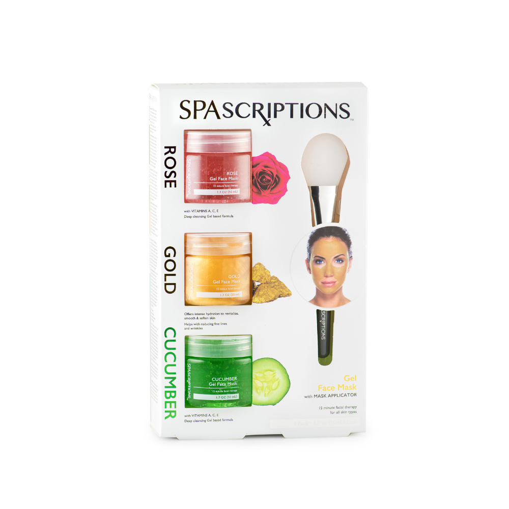 SET MASCARAS EN GEL ROSA ORO Y PEPINO