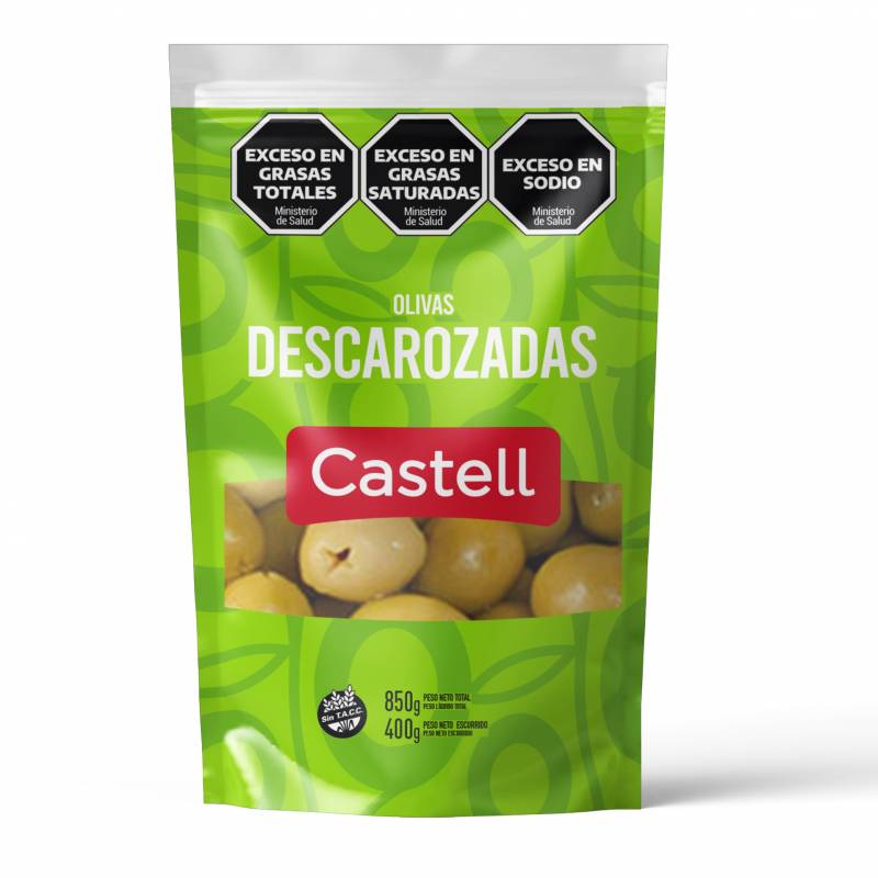 ACEITUNAS VERDES DESCAROZADAS DOY PACK CASTELL