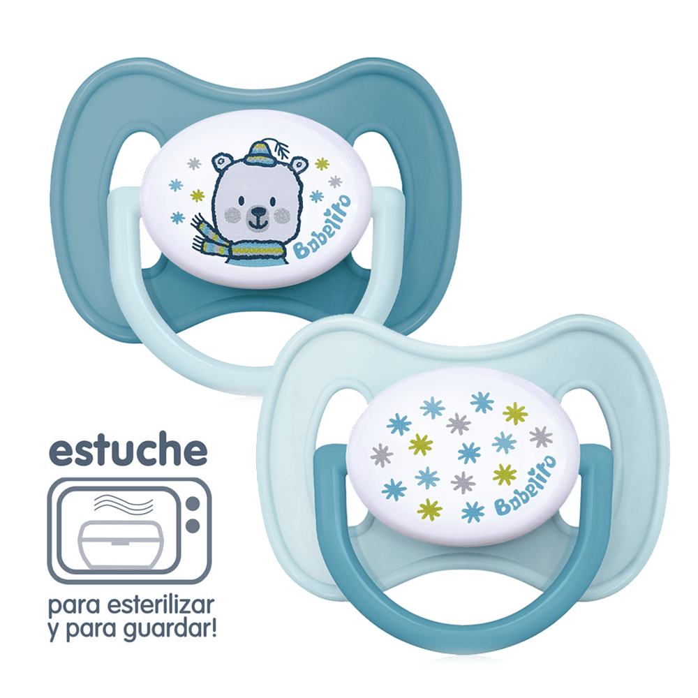 CHUPETE SIMÉTRICO X2 CON EL ESTUCHE PARA ESTERILIZAR