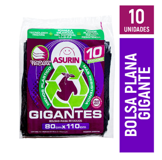 BOLSAS P/RESIDUOS GIGANTE 80 X 110 10 UND