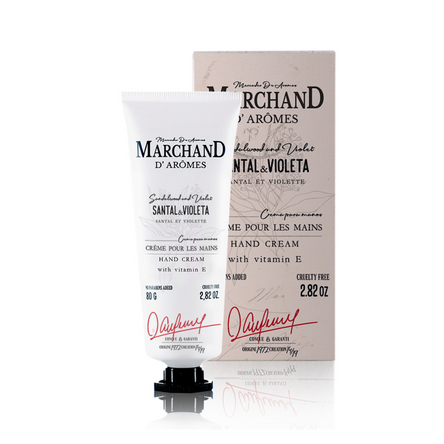 CREMA DE MANOS EN CAJA SANTAL Y VIOLETA