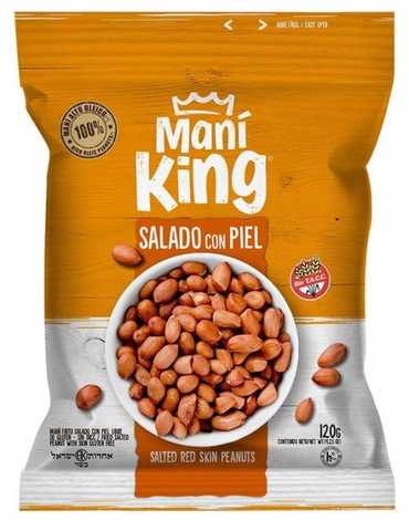 MANI SALADO CON PIEL 120G