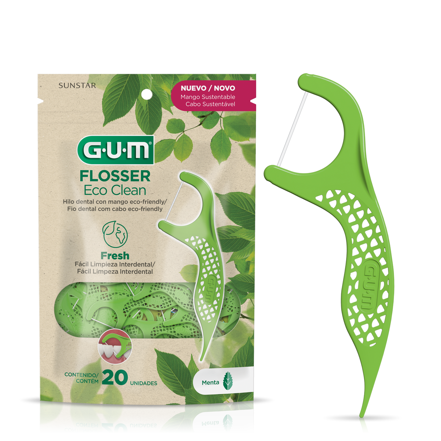 GUM FLOSSERS ECO CLEAN  X 20 UND