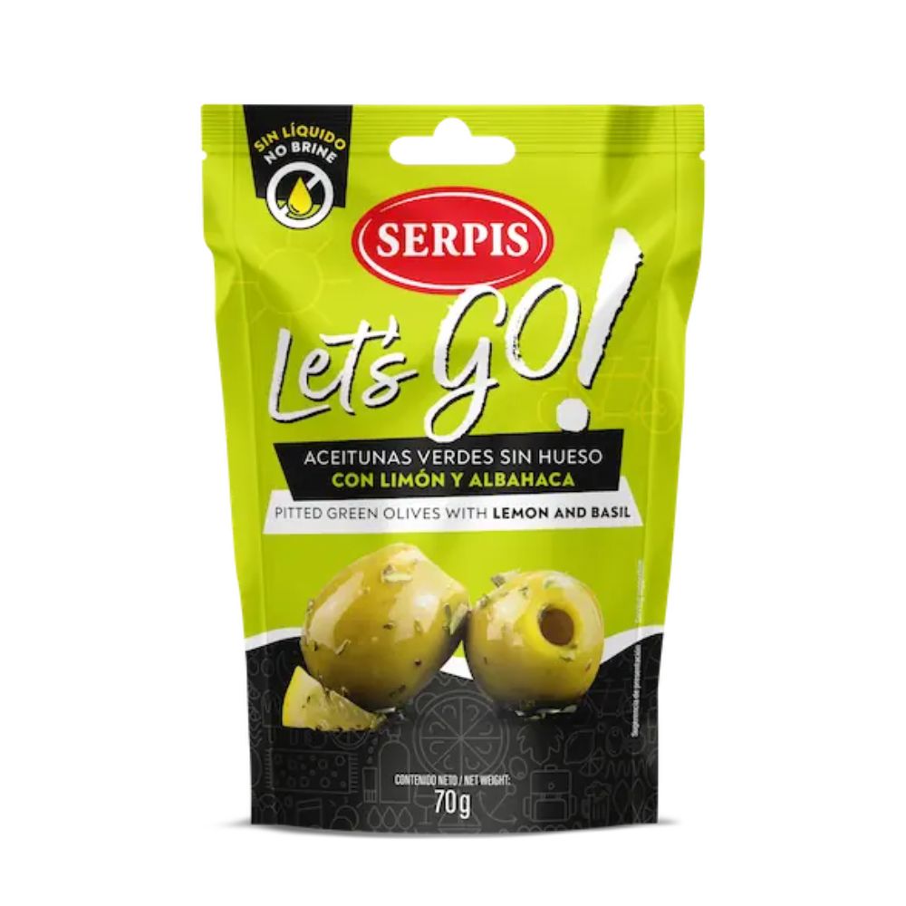 VERDES SIN HUESO CON LIMÓN Y ALBAHACA 70GR