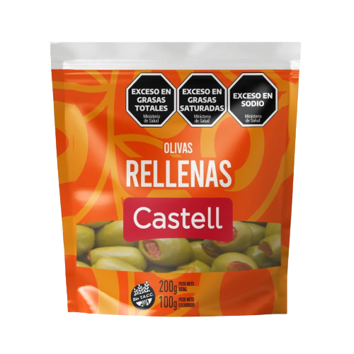 ACEITUNAS VERDES RELLENAS DOY PACK CASTELL