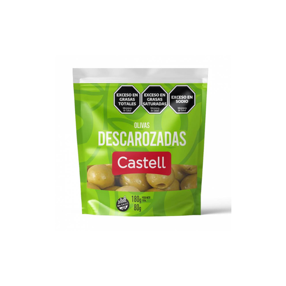 ACEITUNAS VERDES DESCAROZADAS DOY PACK CASTELL