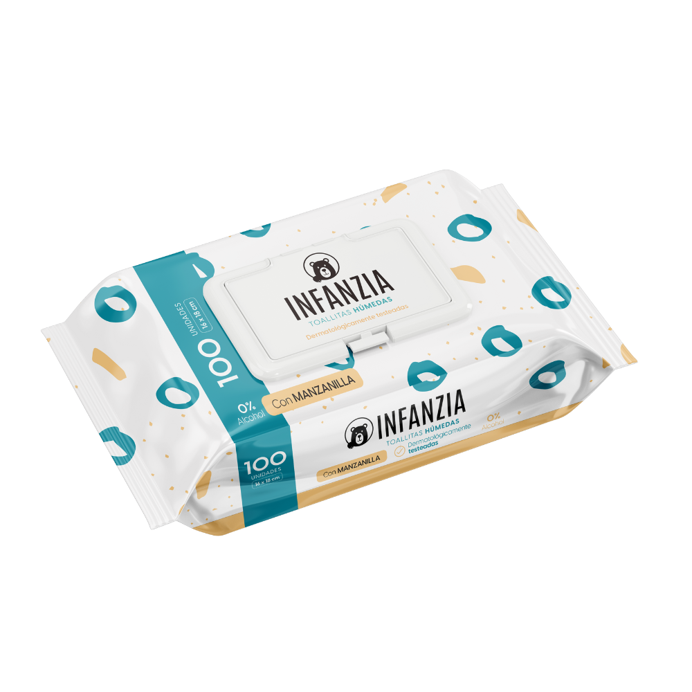 TOALLITAS BABY MANZANILLA C/TAPA  X 100 U INFANZIA