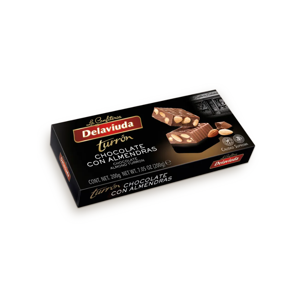 TURRÓN CHOCOLATE CON ALMENDRAS