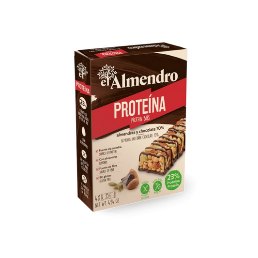 BARRITA DE ALMENDRAS C/ CHOCOLATE Y PROTEÍNA 140GR