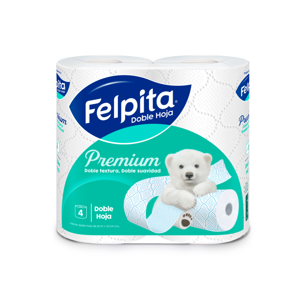 PAPEL HIGIÉNICO X 4 BLANCO 20M FELPITA