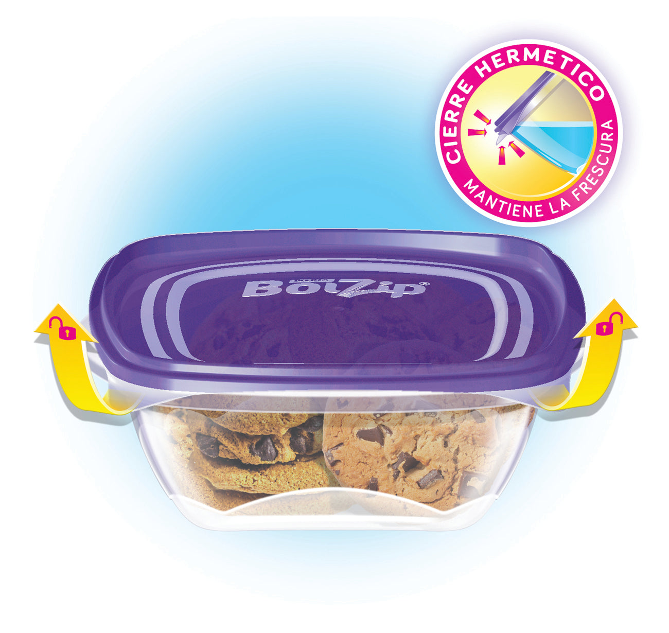 BOLZIP CONTENEDORES CUADRADOS 2UN X 800ML