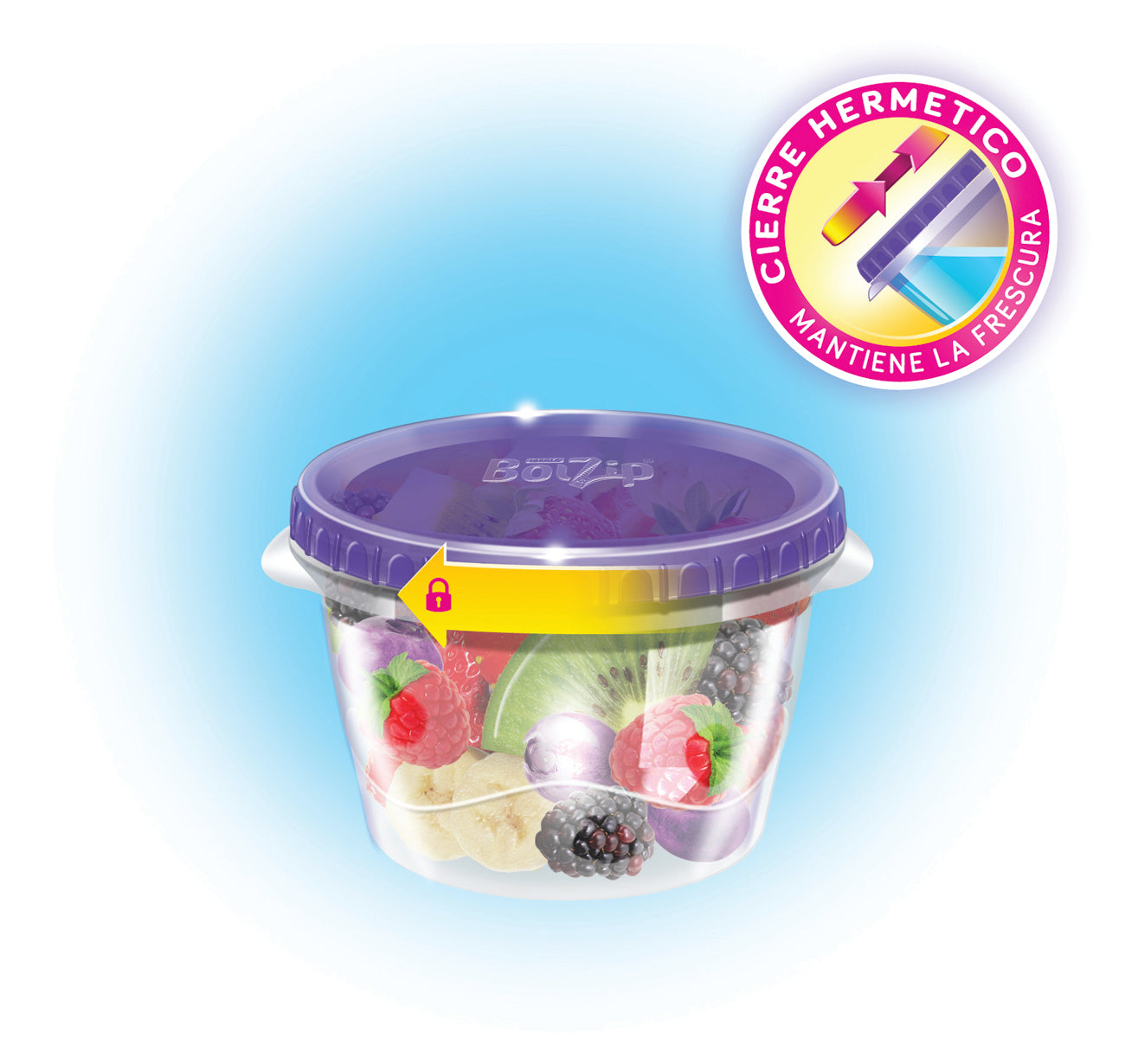 BolZip Contenedores Redondos 2UN X 550ML