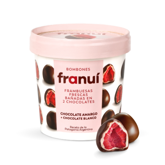 FRAMBUESAS FRESCAS CHOCOLATE AMARGO 150 GR