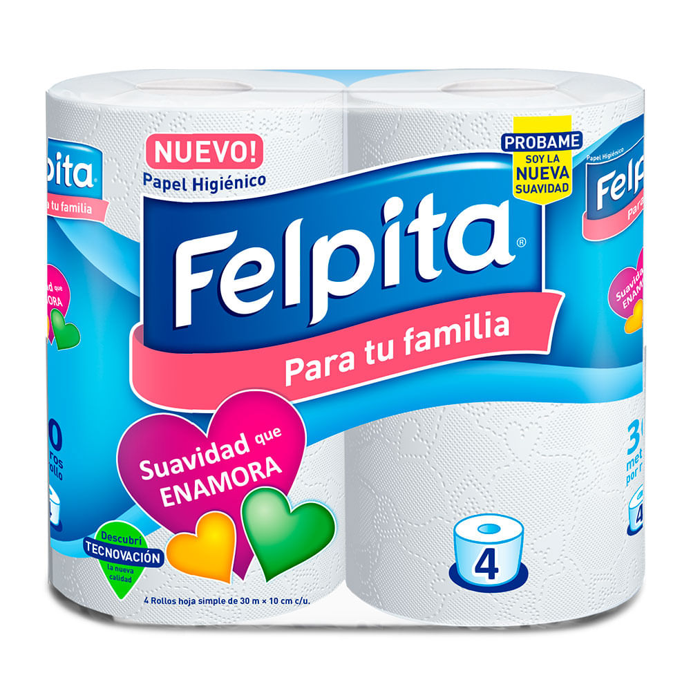 PAPEL HIGI NICO X 4 BLANCO 30 M FELPITA Grupo ACSA papel-higi-nico-x-4-blanco-30-m-felpita-grupo-acsa