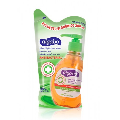 JABON LIQUIDO ALGABO DOY PACK ANTIBACTERIAL 300 ML