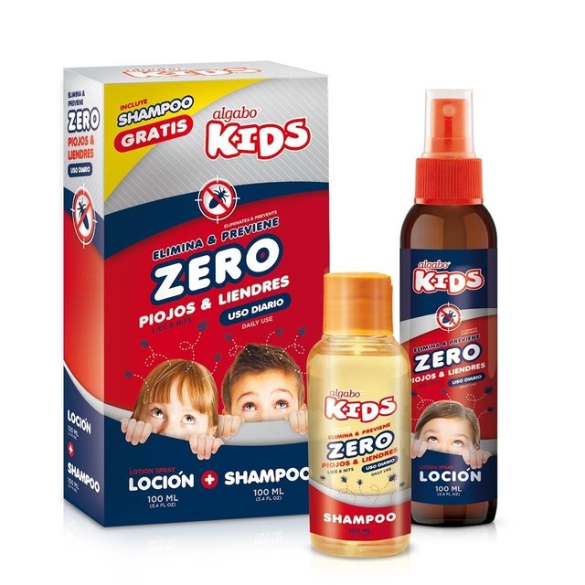 ALGABO KIDS LOCION SPRAY PIOJOS + SHAMPOO GRATIS 100 ML