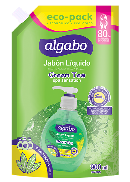 JABON LIQUIDO ALGABO DOY PACK GREEN TEA 900 ML