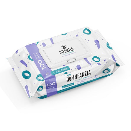TOALLITAS BABY CON TAPA 100 UNIDADES